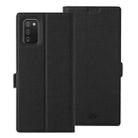 For Samsung Galaxy A02s (US Version) ViLi K Series Shockproof TPU + PU Leather Magnetic Buckle Horizontal Flip Case with Card Slots & Wallet & Holder(Black) - 1