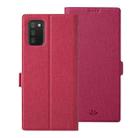 For Samsung Galaxy A02s (US Version) ViLi K Series Shockproof TPU + PU Leather Magnetic Buckle Horizontal Flip Case with Card Slots & Wallet & Holder(Rose Red) - 1