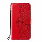 For Sony Xperia L4 Flower Vine Embossing Pattern Horizontal Flip Leather Case with Card Slot & Holder & Wallet & Lanyard(Red) - 2