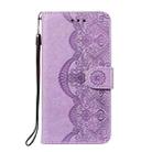 For Sony Xperia L4 Flower Vine Embossing Pattern Horizontal Flip Leather Case with Card Slot & Holder & Wallet & Lanyard(Purple) - 2