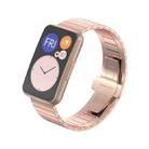 For Huawei Watch Fit Bamboo Joint Metal Watch Band(Rose Gold) - 1