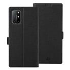 For OnePlus 8T ViLi K Series Shockproof TPU + PU Leather Magnetic Buckle Horizontal Flip Case with Card Slots & Wallet & Holder(Black) - 1