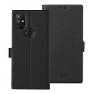 For OnePlus Nord N10 5G ViLi K Series Shockproof TPU + PU Leather Magnetic Buckle Horizontal Flip Case with Card Slots & Wallet & Holder(Black) - 1