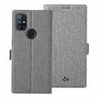 For OnePlus Nord N10 5G ViLi K Series Shockproof TPU + PU Leather Magnetic Buckle Horizontal Flip Case with Card Slots & Wallet & Holder(Grey) - 1