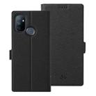 For OnePlus Nord N100 ViLi K Series Shockproof TPU + PU Leather Magnetic Buckle Horizontal Flip Case with Card Slots & Wallet & Holder(Black) - 1