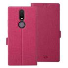 For Nokia 2.4 ViLi K Series Shockproof TPU + PU Leather Magnetic Buckle Horizontal Flip Case with Card Slots & Wallet & Holder(Rose Red) - 1