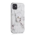 For iPhone 11 Coloured Drawing Pattern IMD Workmanship Soft TPU Protective Case With Holder(White) - 1