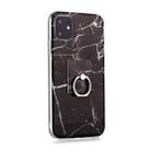 For iPhone 11 Coloured Drawing Pattern IMD Workmanship Soft TPU Protective Case With Holder(Black) - 1