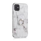 For iPhone 11 Pro Coloured Drawing Pattern IMD Workmanship Soft TPU Protective Case With Holder(White) - 1