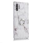 For Galaxy Note 10+ Coloured Drawing Pattern IMD Workmanship Soft TPU Protective Case With Holder(White) - 1