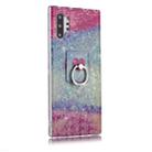 For Galaxy Note 10+ Coloured Drawing Pattern IMD Workmanship Soft TPU Protective Case With Holder(Red Heart) - 1