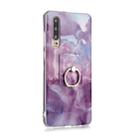 For Huawei P30 Coloured Drawing Pattern IMD Workmanship Soft TPU Protective Case With Holder(Purple Star) - 1