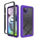 For Motorola Moto G 5G Starry Sky Solid Color Series Shockproof PC + TPU Protective Case(Purple) - 1