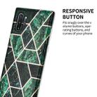For Samsung Galaxy Note10+ Electroplating Stitching Marbled IMD Stripe Straight Edge Rubik Cube Phone Protective Case(Emerald Green) - 4