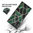 For Samsung Galaxy Note10+ Electroplating Stitching Marbled IMD Stripe Straight Edge Rubik Cube Phone Protective Case(Emerald Green) - 5