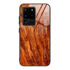 For Samsung Galaxy S20 Plus Wood Grain Glass Protective Case(M06) - 1