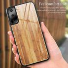For Samsung Galaxy S21 Plus Wood Grain Glass Protective Case(M01) - 2