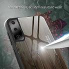 For Samsung Galaxy S21 Plus Wood Grain Glass Protective Case(M01) - 4