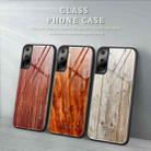 For Samsung Galaxy S21 Ultra 5G Wood Grain Glass Protective Case(M02) - 6