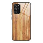 For Samsung Galaxy Note20 Wood Grain Glass Protective Case(M03) - 1