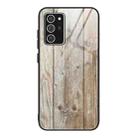 For Samsung Galaxy Note20 Wood Grain Glass Protective Case(M04) - 1