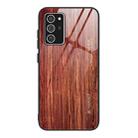 For Samsung Galaxy Note20 Wood Grain Glass Protective Case(M05) - 1