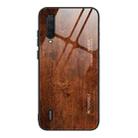 For Xiaomi Mi CC9 Wood Grain Glass Protective Case(M02) - 1