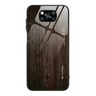 For Xiaomi Poco X3 NFC Wood Grain Glass Protective Case(M01) - 1