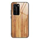 For Huawei P40 Wood Grain Glass Protective Case(M03) - 1