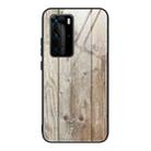 For Huawei P40 Wood Grain Glass Protective Case(M04) - 1