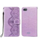 For Xiaomi Redmi 6 Flower Vine Embossing Pattern Horizontal Flip Leather Case with Card Slot & Holder & Wallet & Lanyard(Purple) - 1