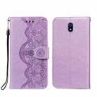 For Xiaomi Redmi 8A Flower Vine Embossing Pattern Horizontal Flip Leather Case with Card Slot & Holder & Wallet & Lanyard(Purple) - 1