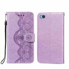 For Xiaomi Redmi Go Flower Vine Embossing Pattern Horizontal Flip Leather Case with Card Slot & Holder & Wallet & Lanyard(Purple) - 1