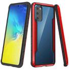 For Samsung Galaxy S20 iPAKY Thunder Series Aluminum Frame + TPU Bumper + Clear PC Shockproof Case(Black + Red) - 1