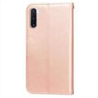 For Samsung Galaxy Note10 Flower Vine Embossing Pattern Horizontal Flip Leather Case with Card Slot & Holder & Wallet & Lanyard(Rose Gold) - 3