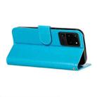 For Samsung Galaxy S20 Ultra Flower Vine Embossing Pattern Horizontal Flip Leather Case with Card Slot & Holder & Wallet & Lanyard(Blue) - 6