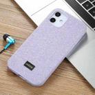 For iPhone 12 mini Mutural Shiny Cloth + TPU + PC Protective Case (Purple) - 1