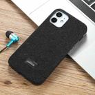 For iPhone 12 mini Mutural Shiny Cloth + TPU + PC Protective Case (Black) - 1