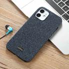 For iPhone 12 mini Mutural Shiny Cloth + TPU + PC Protective Case (Blue) - 1