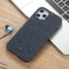 Mutural Shiny Cloth + TPU + PC Protective Case For iPhone 12 / 12 Pro(Blue) - 1