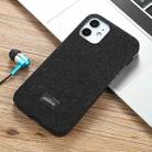 Mutural Shiny Cloth + TPU + PC Protective Case For iPhone 12 Pro Max(Black) - 1