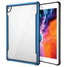 For iPad 10.2 iPAKY Thunder Series Aluminum Frame + TPU Bumper + Clear PC Shockproof Case(Blue) - 1