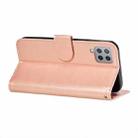 For Samsung Galaxy A42 5G Flower Vine Embossing Pattern Horizontal Flip Leather Case with Card Slot & Holder & Wallet & Lanyard(Rose Gold) - 5