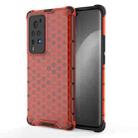 For vivo X60 Shockproof Honeycomb PC + TPU Protective Case(Red) - 1
