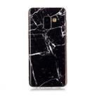 For Galaxy A8 Coloured Drawing Pattern IMD Workmanship Soft TPU Protective Case(Black) - 1