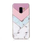 For Galaxy A8 Coloured Drawing Pattern IMD Workmanship Soft TPU Protective Case(Tricolor) - 1