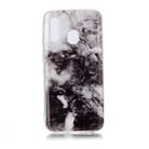 For Galaxy A40 Coloured Drawing Pattern IMD Workmanship Soft TPU Protective Case(Black White) - 1