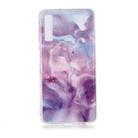 For Galaxy A7 Coloured Drawing Pattern IMD Workmanship Soft TPU Protective Case(Purple Star) - 1