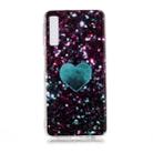 For Galaxy A7 Coloured Drawing Pattern IMD Workmanship Soft TPU Protective Case(Green Love) - 1