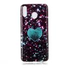 For Galaxy M20 Coloured Drawing Pattern IMD Workmanship Soft TPU Protective Case(Green Love) - 1